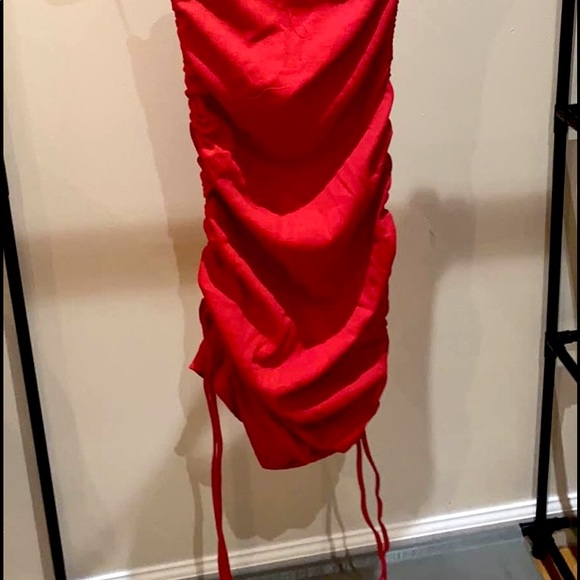 Maxi Red One Shoulder Dress - Picture 2 of 2